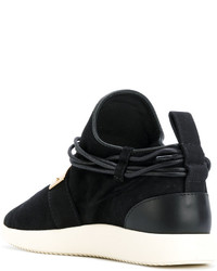 schwarze Leder Turnschuhe von Giuseppe Zanotti Design