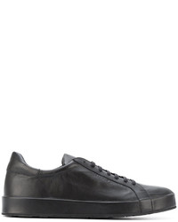 schwarze Leder Turnschuhe von Jil Sander