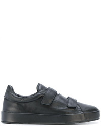 schwarze Leder Turnschuhe von Jil Sander