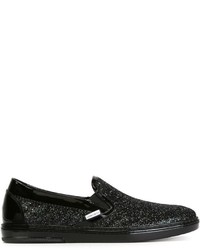 schwarze Leder Turnschuhe von Jimmy Choo