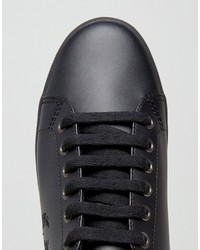 schwarze Leder Turnschuhe von Fred Perry