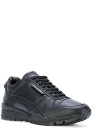 schwarze Leder Turnschuhe von DSQUARED2