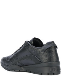 schwarze Leder Turnschuhe von DSQUARED2