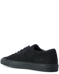 schwarze Leder Turnschuhe von Common Projects