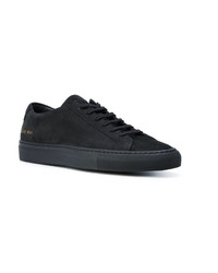 schwarze Leder Turnschuhe von Common Projects