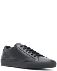 schwarze Leder Turnschuhe von Common Projects