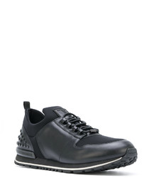 schwarze Leder Turnschuhe von Tod's