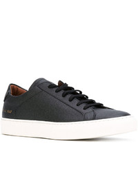 schwarze Leder Turnschuhe von Common Projects