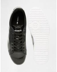 schwarze Leder Turnschuhe von Lacoste