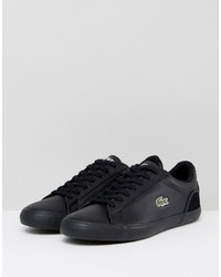 schwarze Leder Turnschuhe von Lacoste