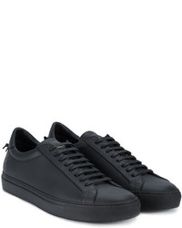 schwarze Leder Turnschuhe von Givenchy