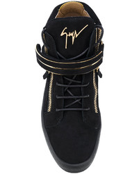 schwarze Leder Turnschuhe von Giuseppe Zanotti Design