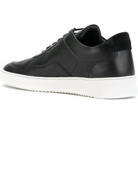 schwarze Leder Turnschuhe von Filling Pieces