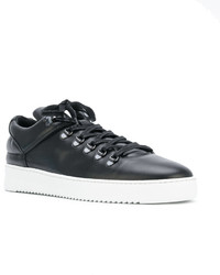 schwarze Leder Turnschuhe von Filling Pieces