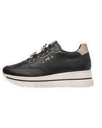schwarze Leder Turnschuhe von Nero Giardini