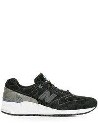 schwarze Leder Turnschuhe von New Balance