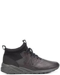 schwarze Leder Turnschuhe von New Balance