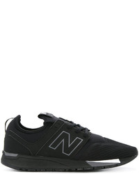 schwarze Leder Turnschuhe von New Balance