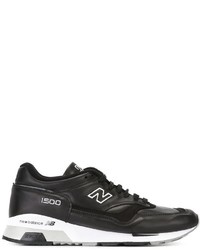 schwarze Leder Turnschuhe von New Balance