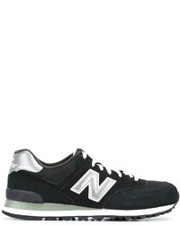 schwarze Leder Turnschuhe von New Balance