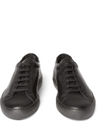 schwarze Leder Turnschuhe von Common Projects