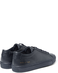 schwarze Leder Turnschuhe von Common Projects