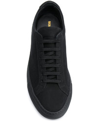 schwarze Leder Turnschuhe von Common Projects