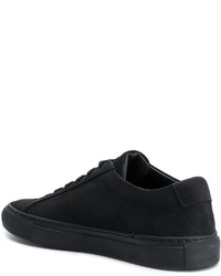 schwarze Leder Turnschuhe von Common Projects