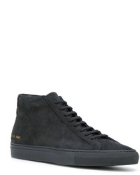 schwarze Leder Turnschuhe von Common Projects