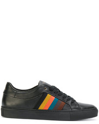 schwarze Leder Turnschuhe von Paul Smith