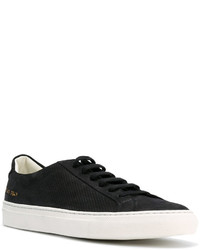 schwarze Leder Turnschuhe von Common Projects