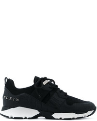 schwarze Leder Turnschuhe von Philipp Plein