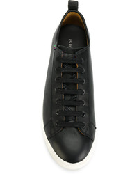 schwarze Leder Turnschuhe von Paul Smith