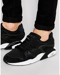 schwarze Leder Turnschuhe von Puma