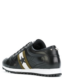 schwarze Leder Turnschuhe von Jimmy Choo