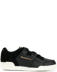 schwarze Leder Turnschuhe von Reebok