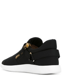 schwarze Leder Turnschuhe von Giuseppe Zanotti Design