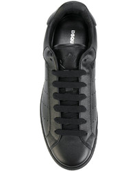 schwarze Leder Turnschuhe von DSQUARED2