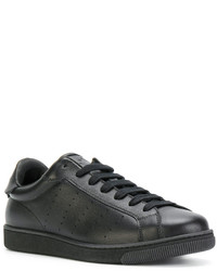 schwarze Leder Turnschuhe von DSQUARED2