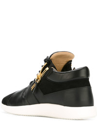 schwarze Leder Turnschuhe von Giuseppe Zanotti Design