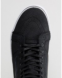 schwarze Leder Turnschuhe von Vans