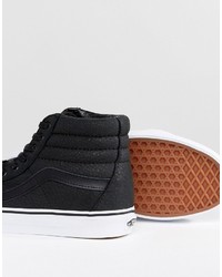 schwarze Leder Turnschuhe von Vans