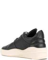 schwarze Leder Turnschuhe von Filling Pieces