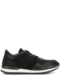 schwarze Leder Turnschuhe von Tod's