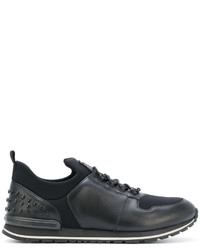 schwarze Leder Turnschuhe von Tod's