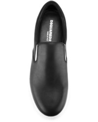 schwarze Leder Turnschuhe von DSQUARED2