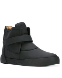 schwarze Leder Turnschuhe von Giuseppe Zanotti Design