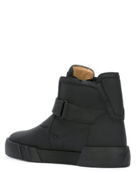 schwarze Leder Turnschuhe von Giuseppe Zanotti Design