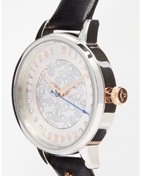 schwarze Leder Uhr von Vivienne Westwood