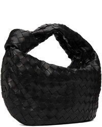 schwarze Leder Umhängetasche von Bottega Veneta